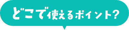どこで使えるポイント？